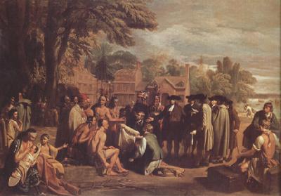 Benjamin West William Penn's Treaty with the Indians (nn03) Sweden oil painting art
